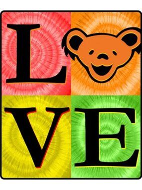Grateful Dead Love Dancing Bears Blanket ~ 50" x 60" ~ Brand New!